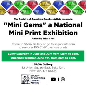 Society of American Graphic Artists - Mini Gems @ SAGA Gallery